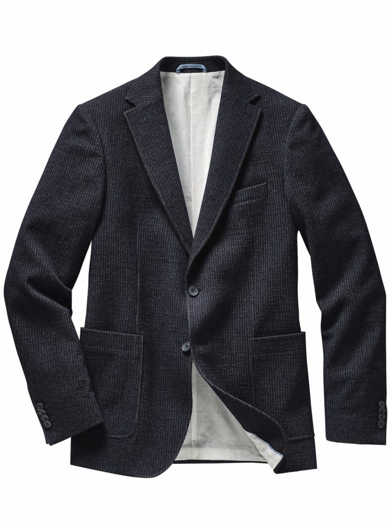 Leichtes Cord-Anzugsakko darkdenim