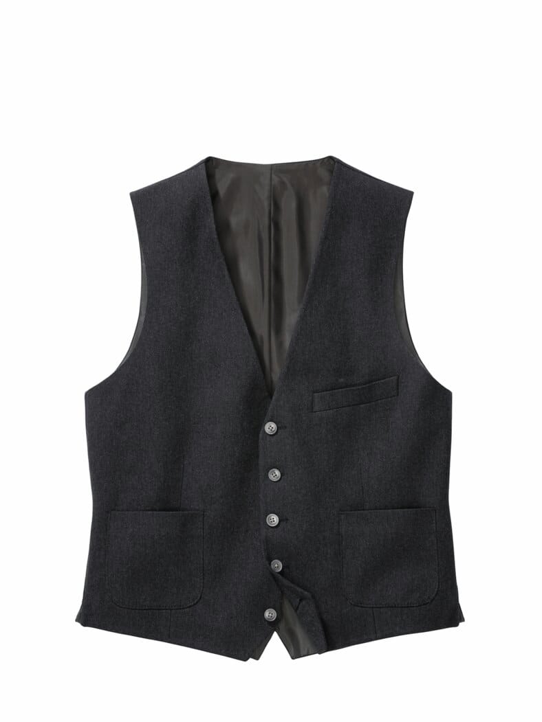 Schneiderscheren-Anzugweste anthrazit melange