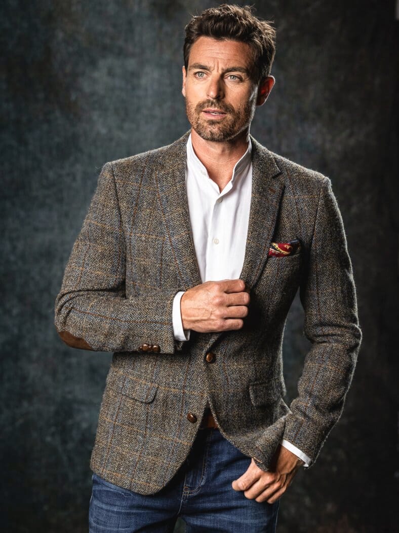 Harris-Tweed-Sakko harrisbraun