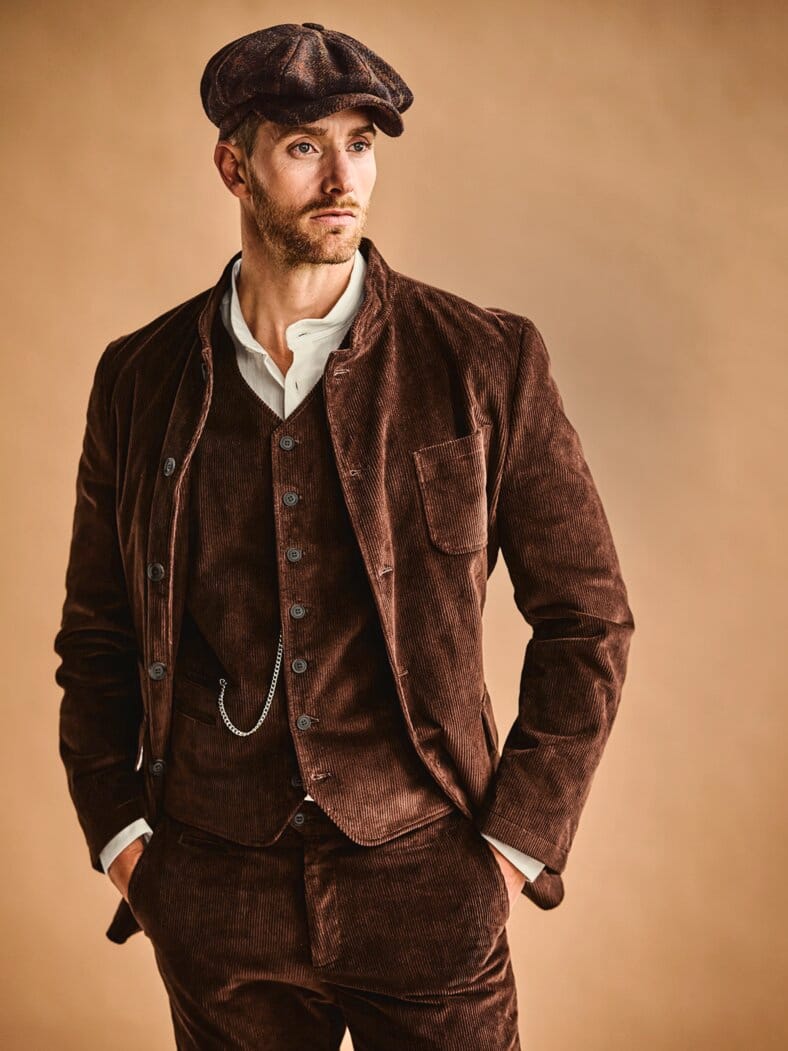 Ernst-Mey-Cord-Anzugsakko edelrost