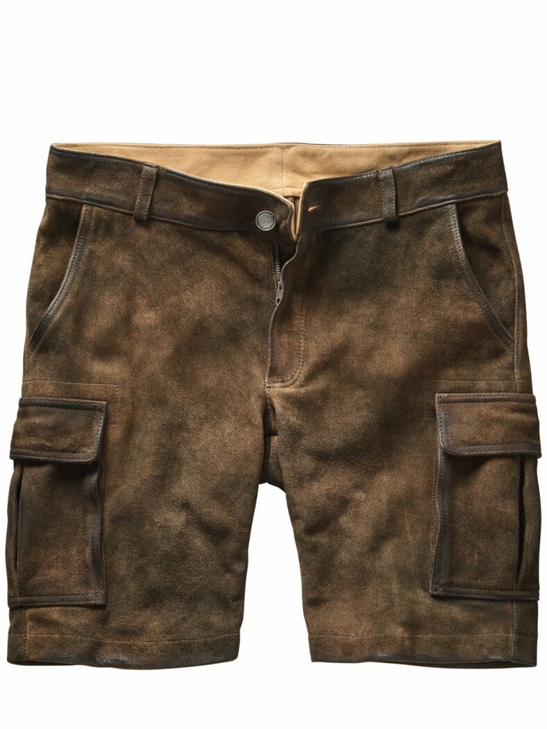 Kernige Cargo-Shorts krachlederbraun