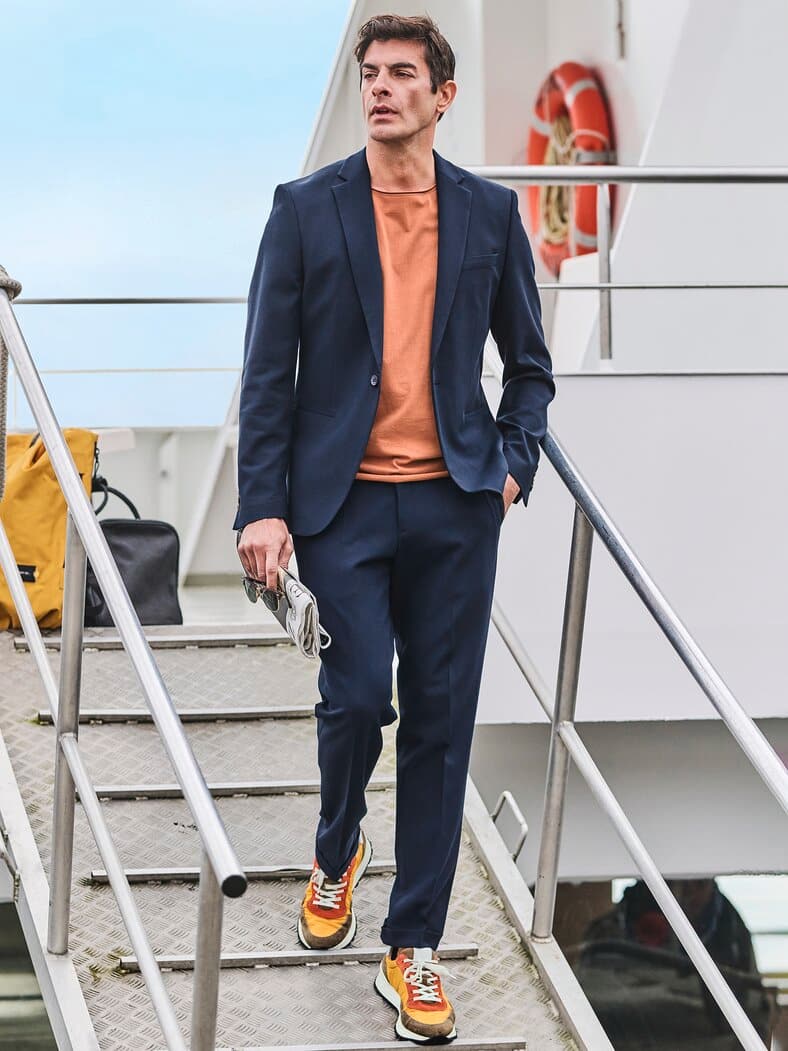 Marathon-Anzugsakko navy