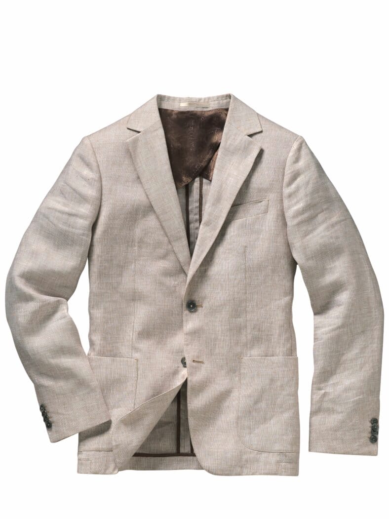 Formentera-Anzugsakko naturleinen