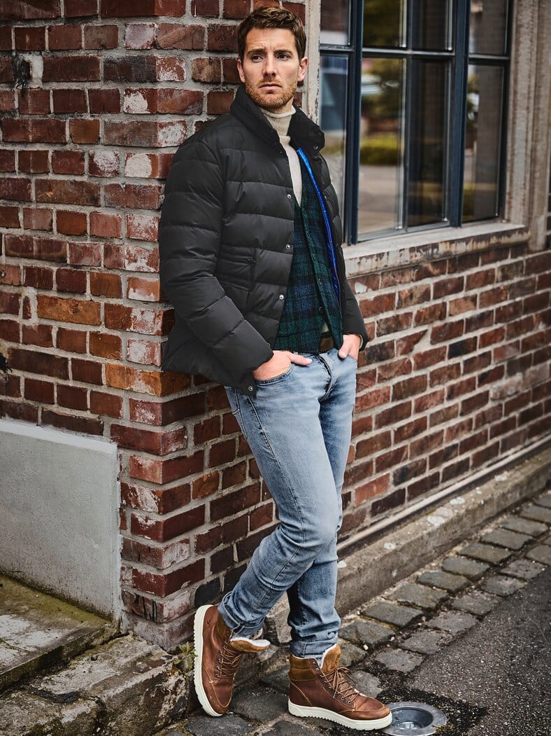 Schichtwerk-Steppjacke mattschwarz