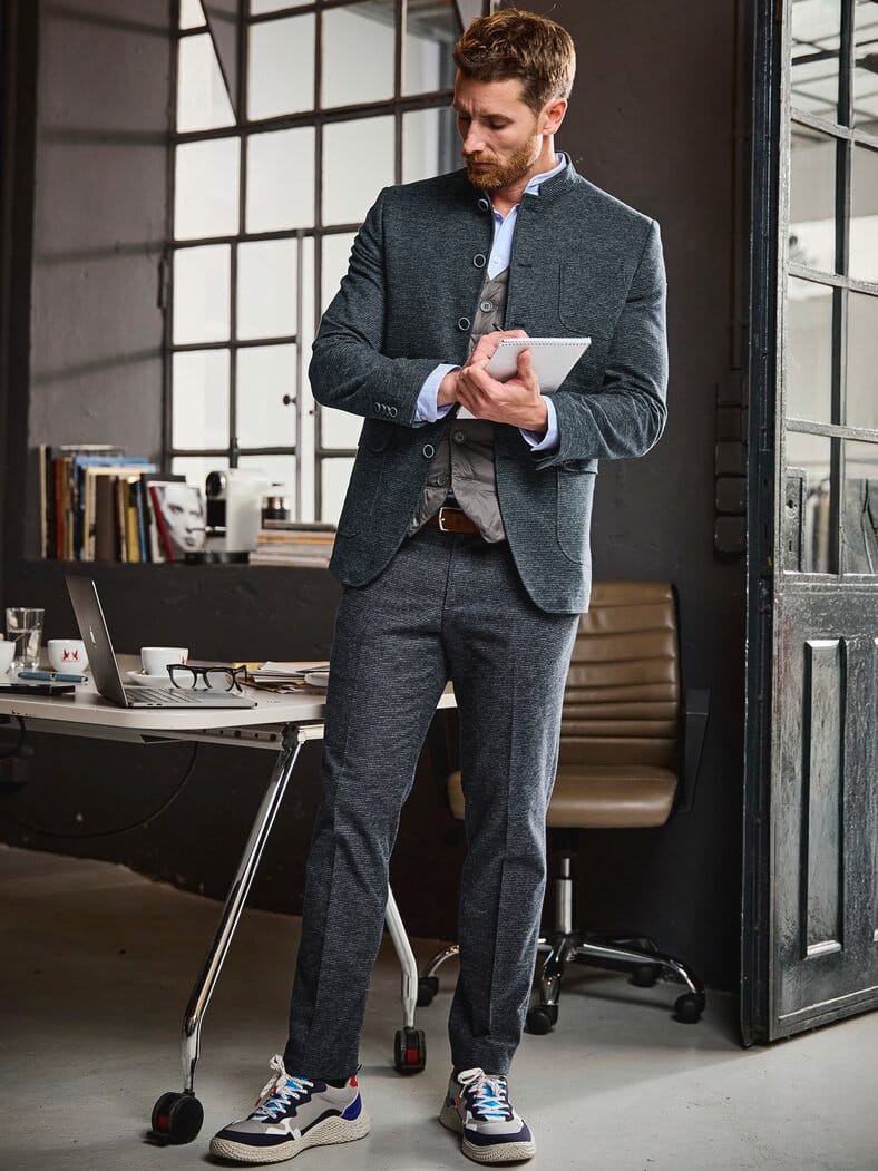 Fast-uni-Anzugsakko casual-blau