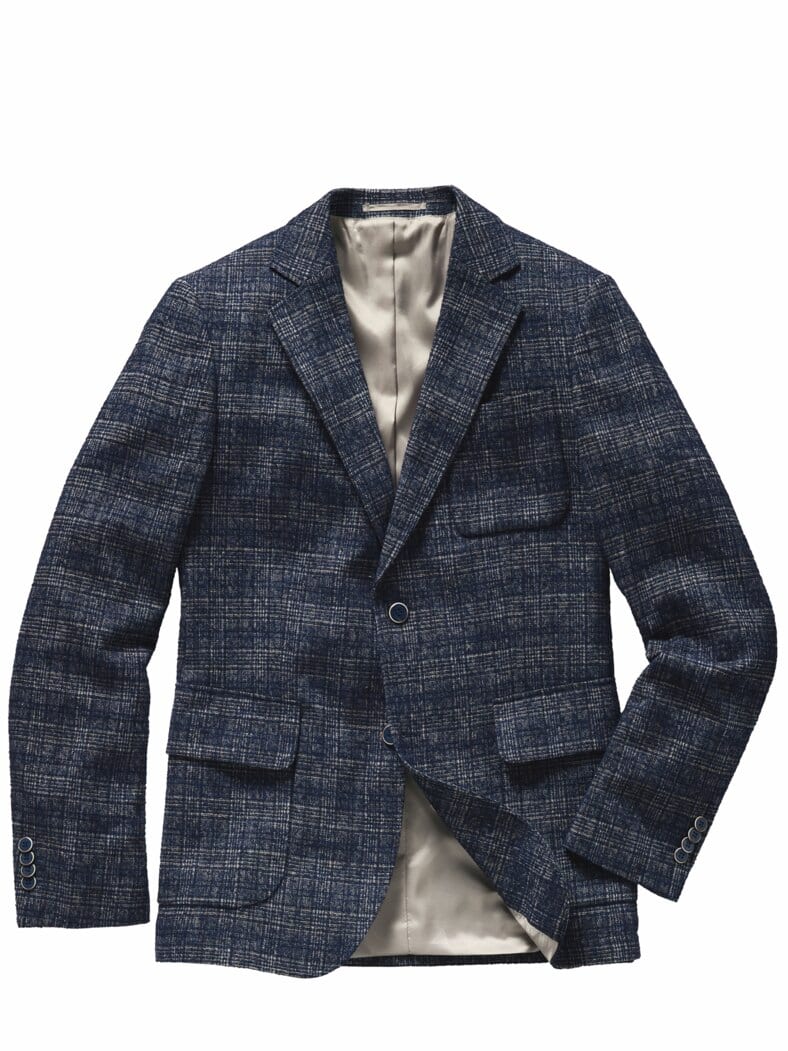 Charakterkaro-Sakko denim