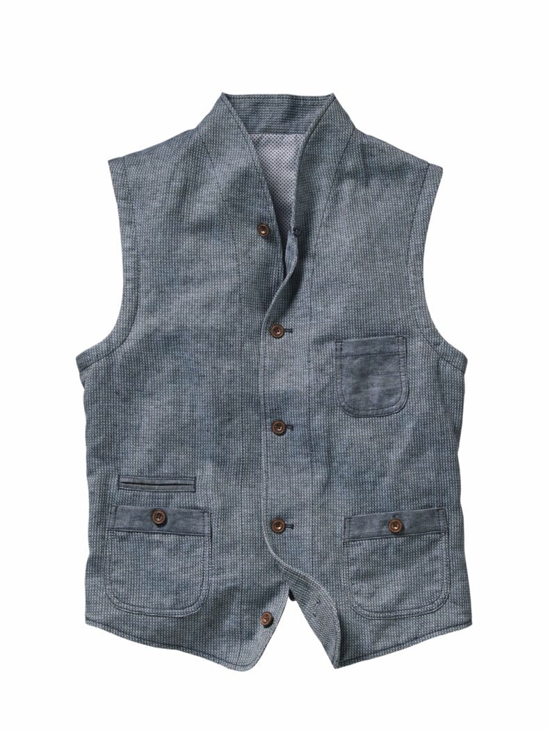 Architekten-Weste jeansblau