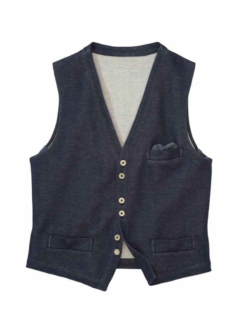 Terry-Weste navy-dunst