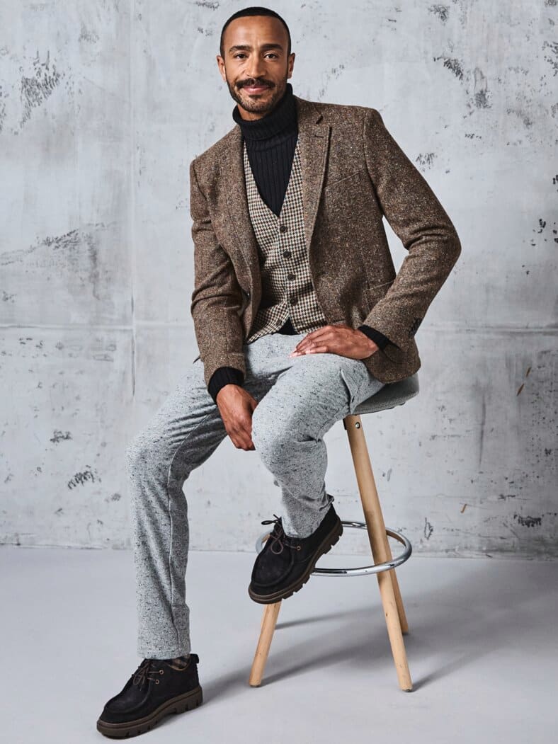 Zweiter-Blick-Sakko donegal-braun