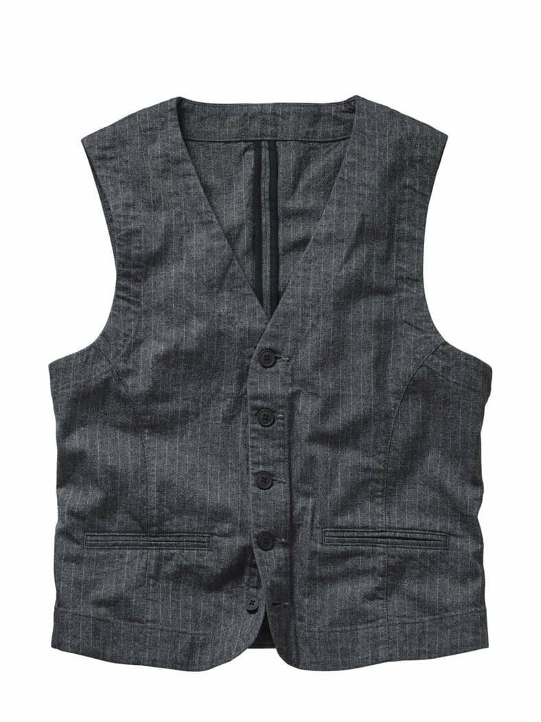 Kreidestreifen-Weste graphit