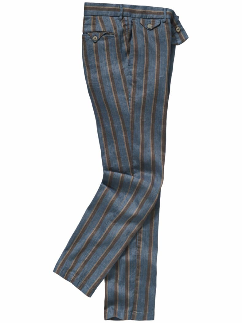 Streifenchino Essenza meeresklippenblau