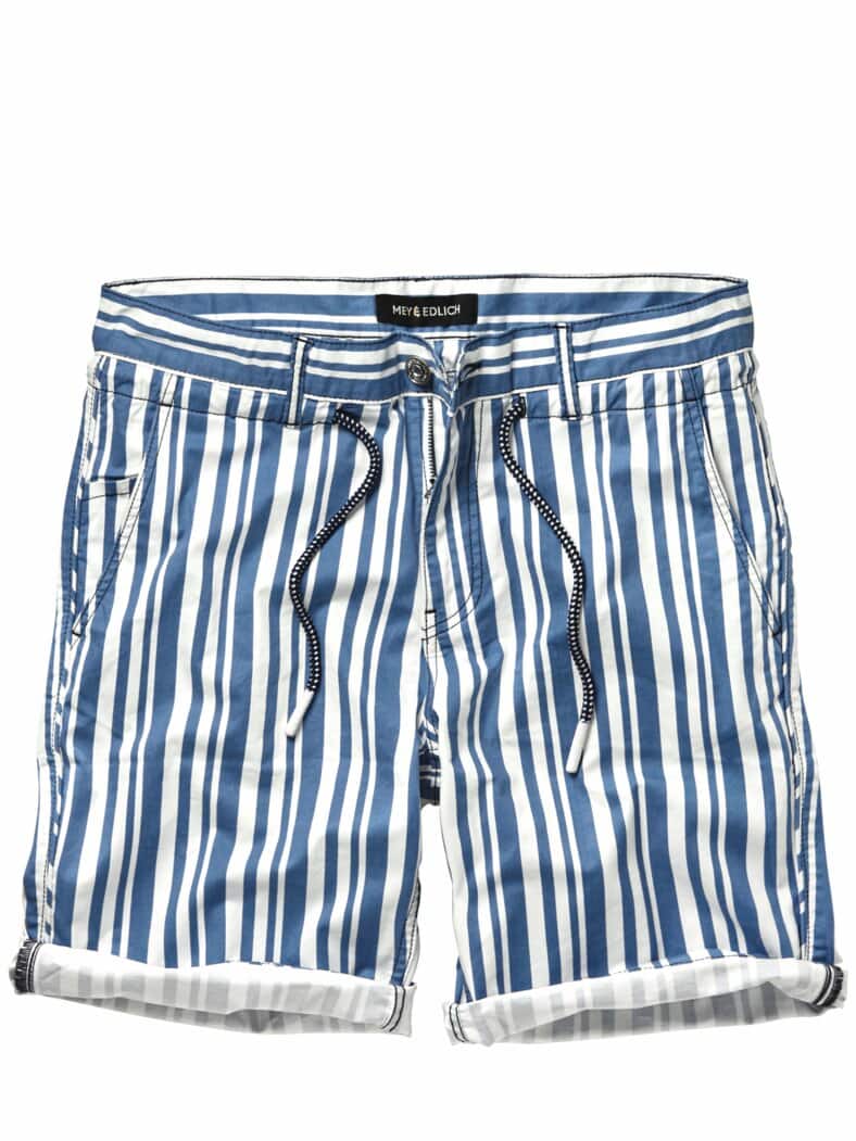 Mittelmeer-Streifenshorts küstenstreifenblau