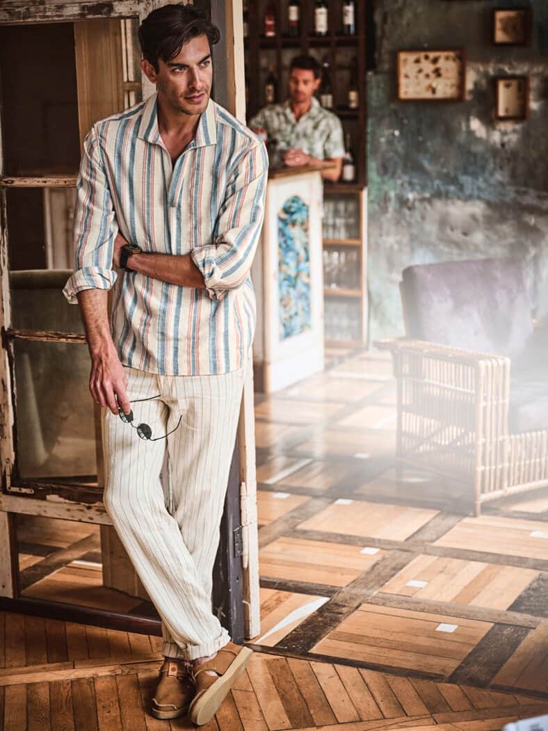 Costa-Brava-Chino leinenweiß