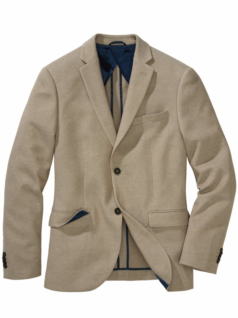 Frisches Jerseyanzugsakko sandstein