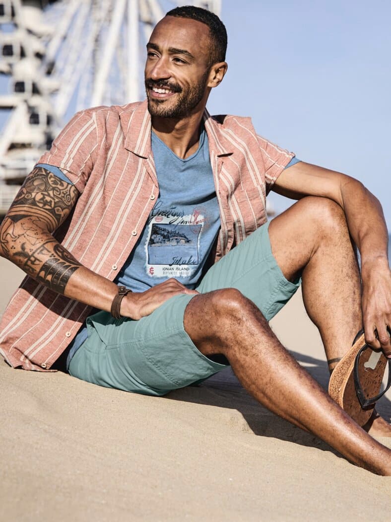 Sommerfrische-Shorts cyanblau