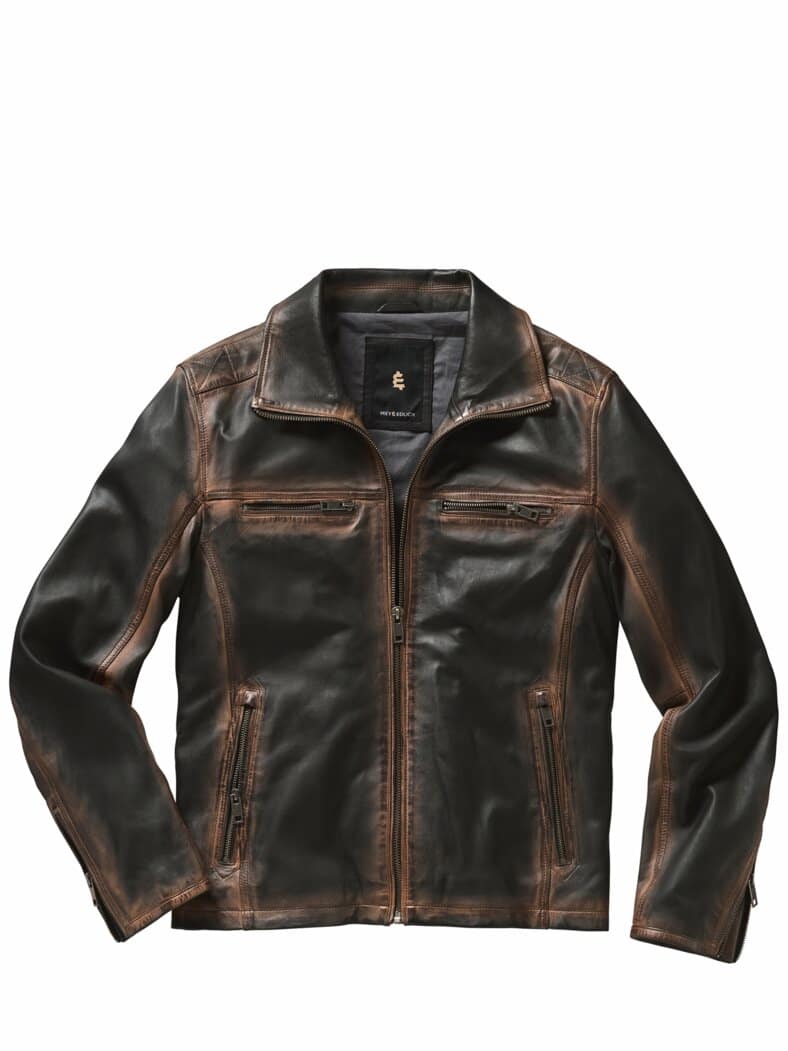 Patina-Lederjacke espresso