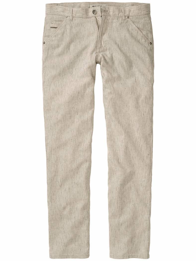 Ecru-Epilog-Hose ecru-gestreift