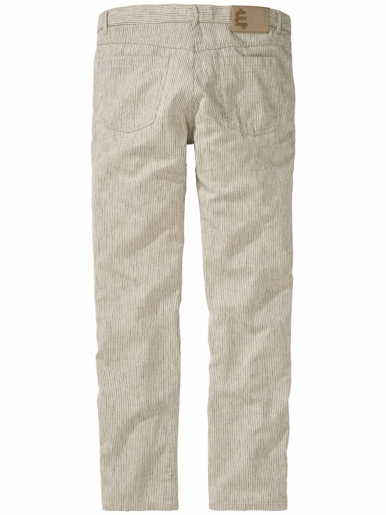 Ecru-Epilog-Hose ecru-gestreift