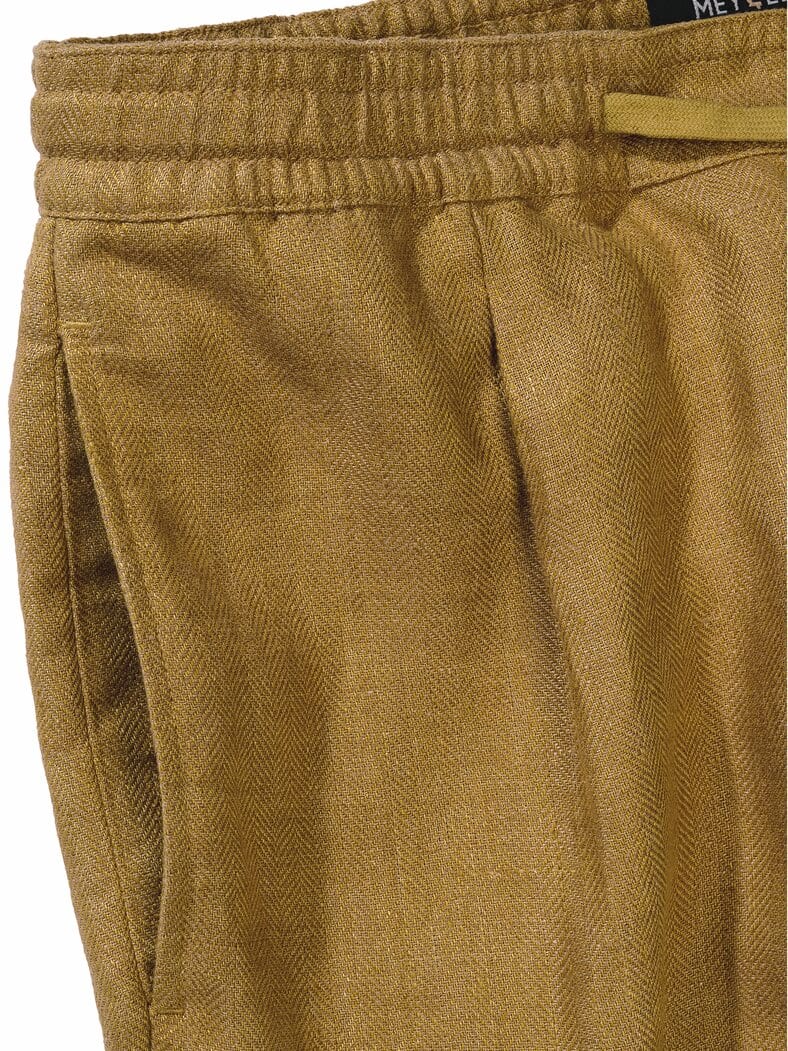 Leinenchino Herringbone gelb