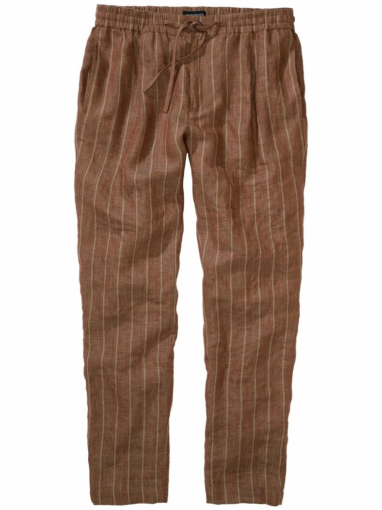 Seebrise-Leinenhose bordeaux