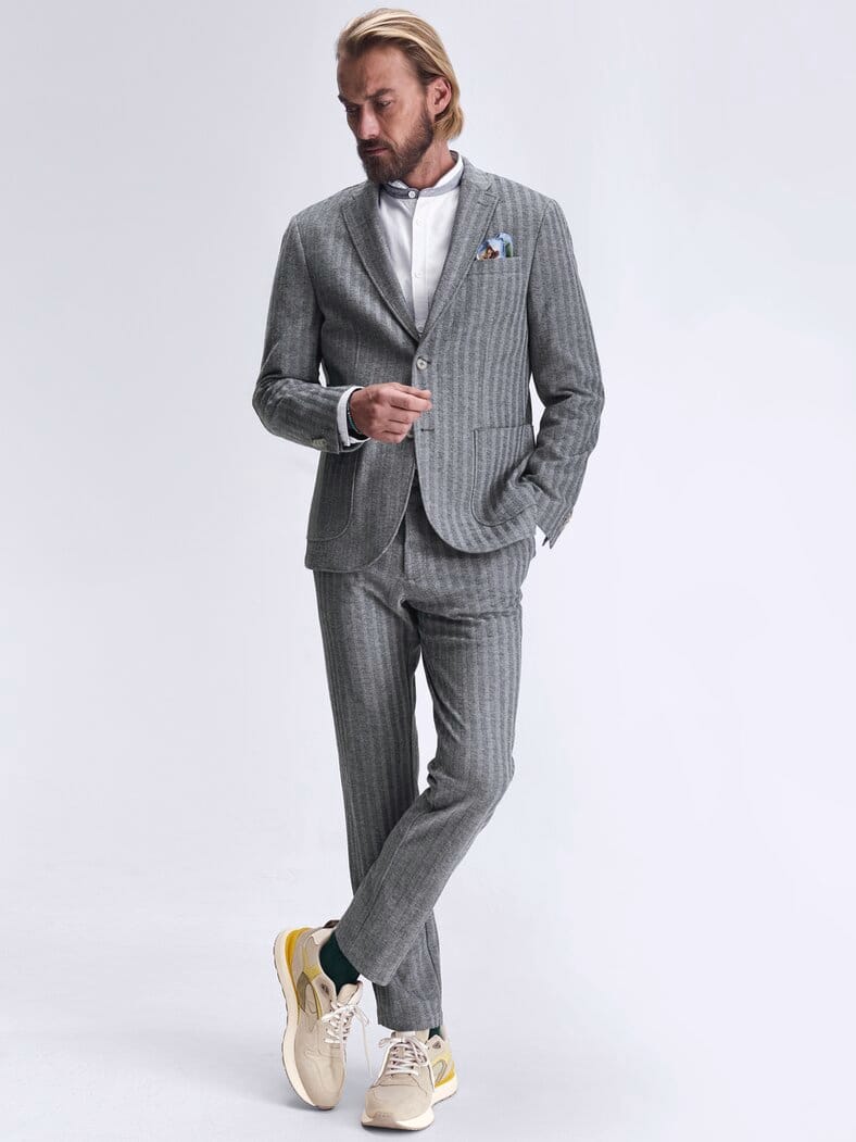 Erfrischt-Anzughose blaugrau