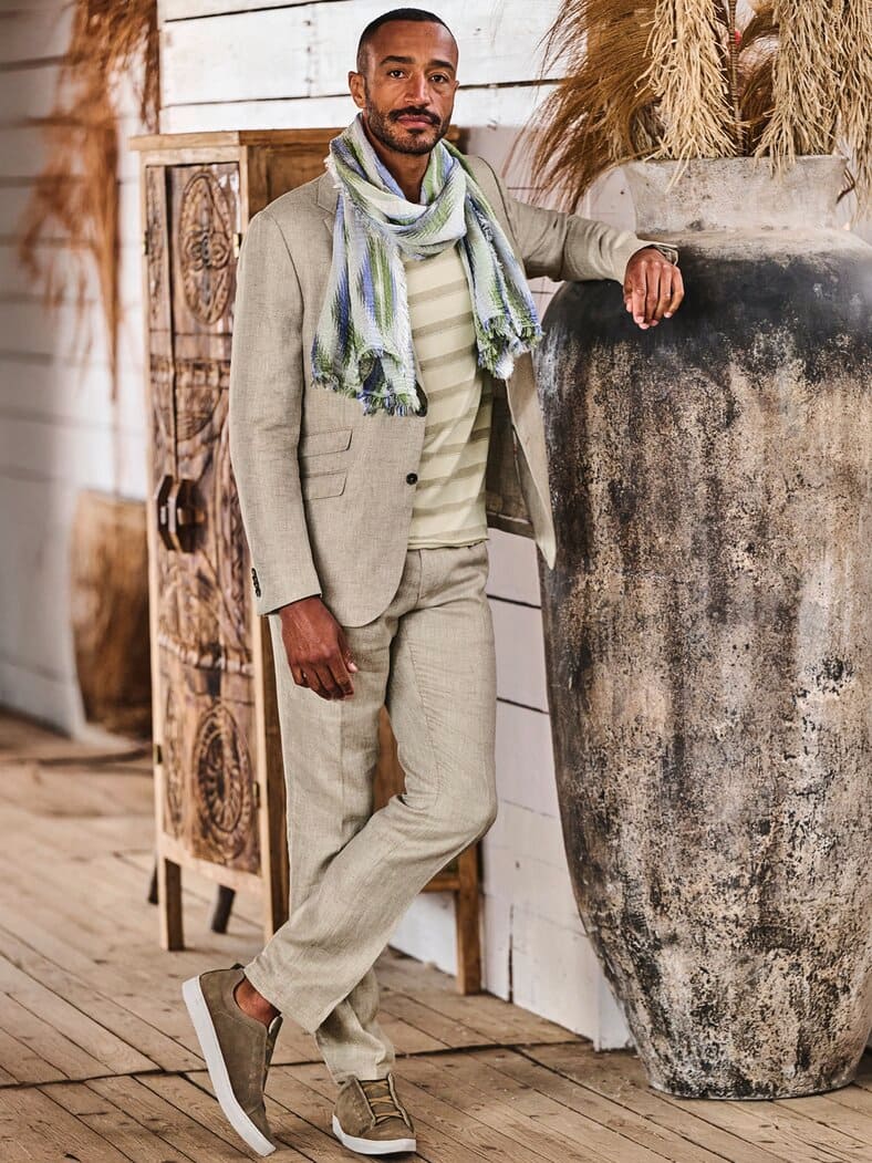 Toskana-Leinenanzugsakko toskana-grau