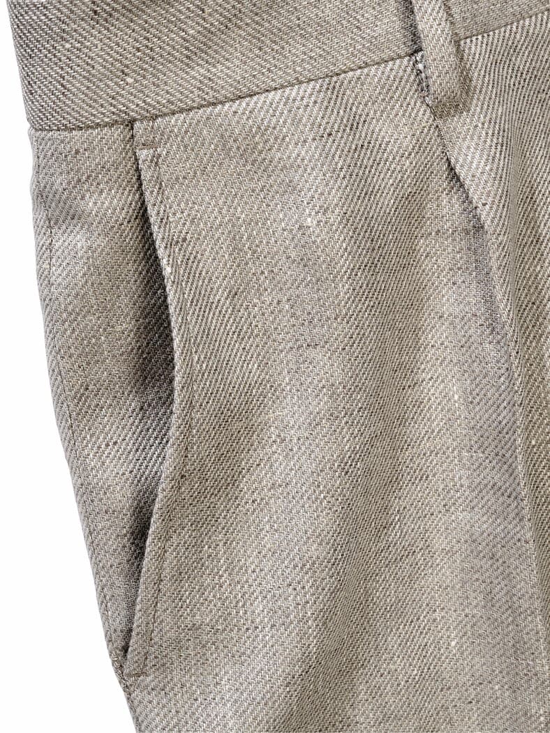 Toskana-Leinenanzughose toskana-grau