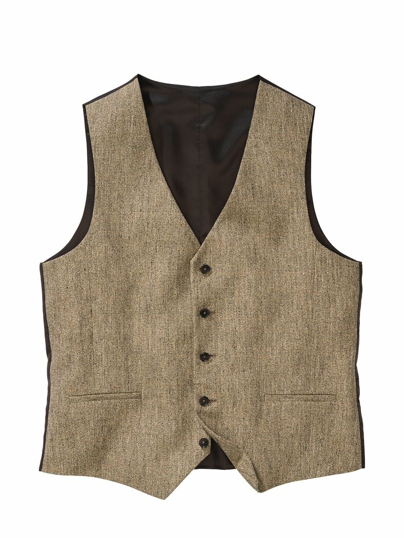 Pointillismus-Anzugweste rotisseursenf