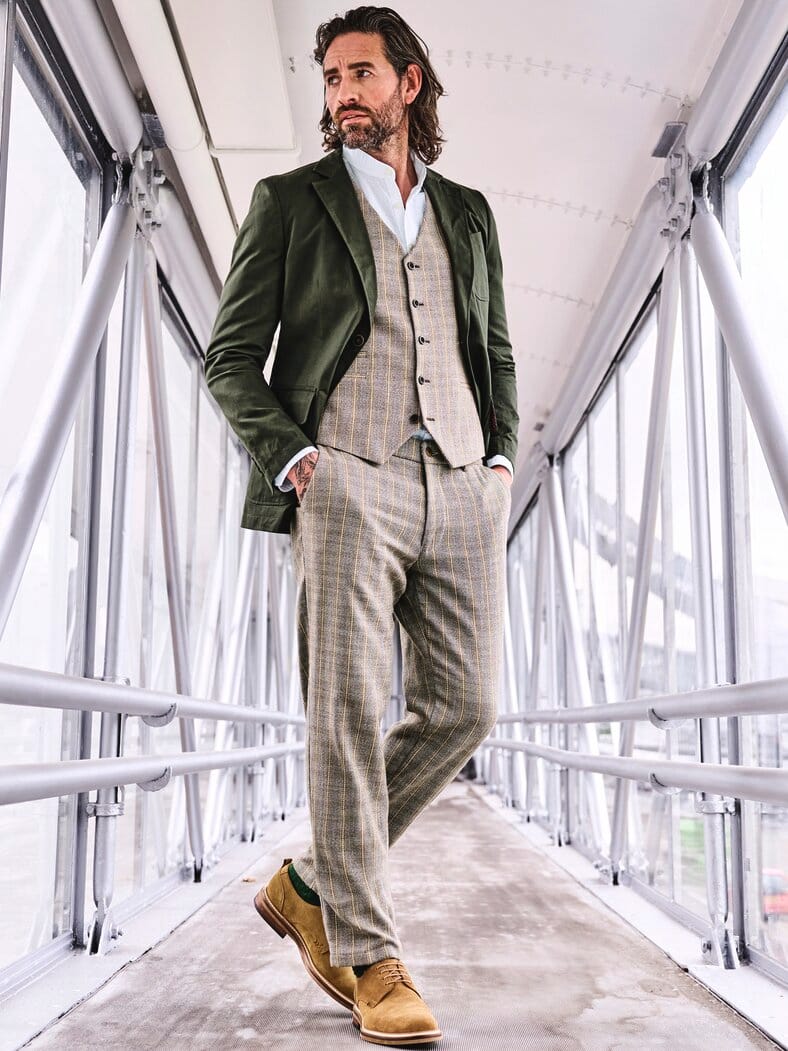 Stadtpfad-Sakko moosgrün