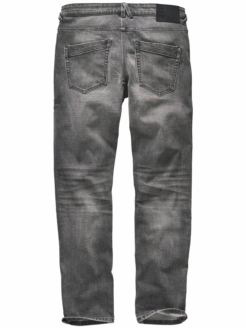 Raster-Jeans grillkohle