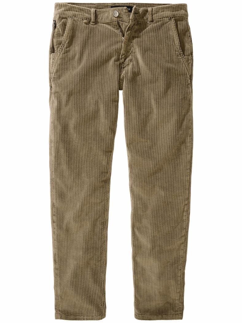 Einfache-Entscheidung-Cordhose kieselgrau