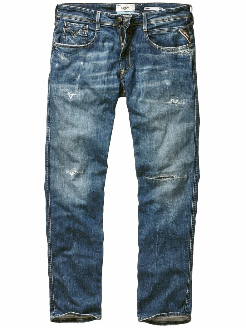 Jeans Anbass Destroy blauquarz