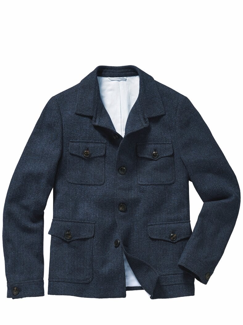 Five-Pocket-Sakko adelblau