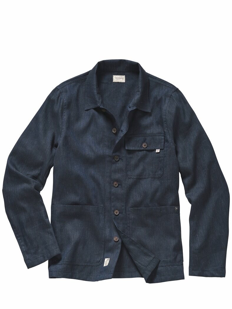 Fischgrät-Jacke Bunchy marine