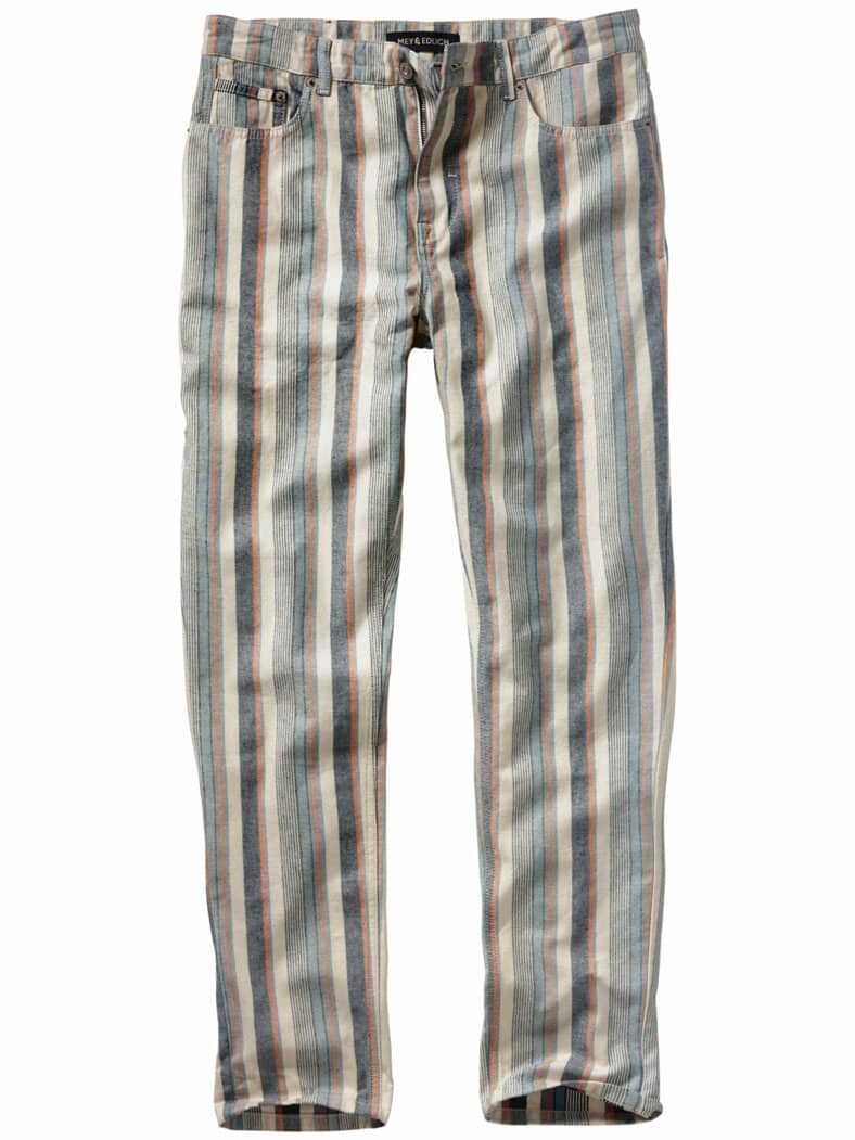 Saint-Tropez-Jeans Streifen ecru/indigo