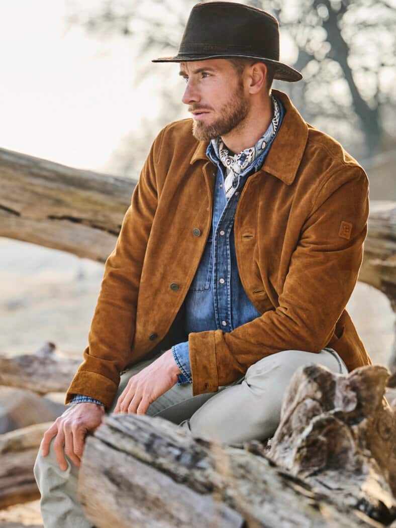 Lederjacke Buffalo cognac