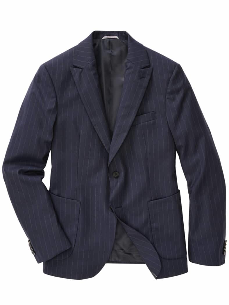 Napoletano Anzugsakko zigarrenrauchblau