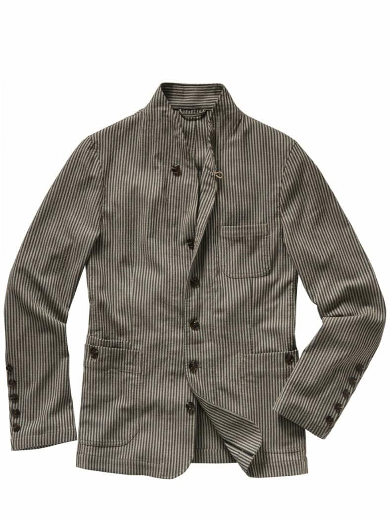 In-Aktion-Sakko Streifen khaki