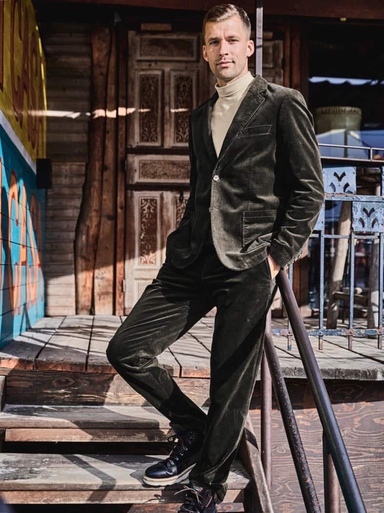 Französisches Anzugsakko nachtgrün