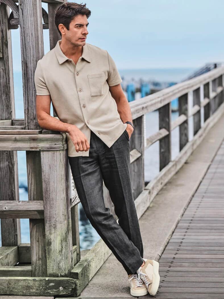 Blickfang-Anzughose schiefer