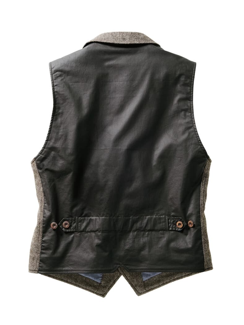 Saloon-Tweed-Weste braunbär