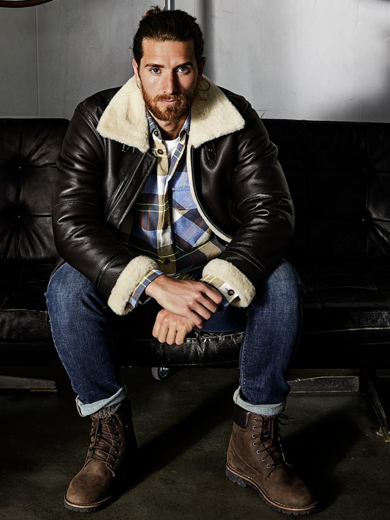 B3 Lammfell-Jacke mokka