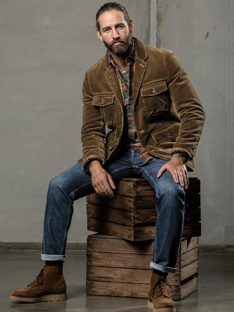 Charakter-Cordjacke schilf