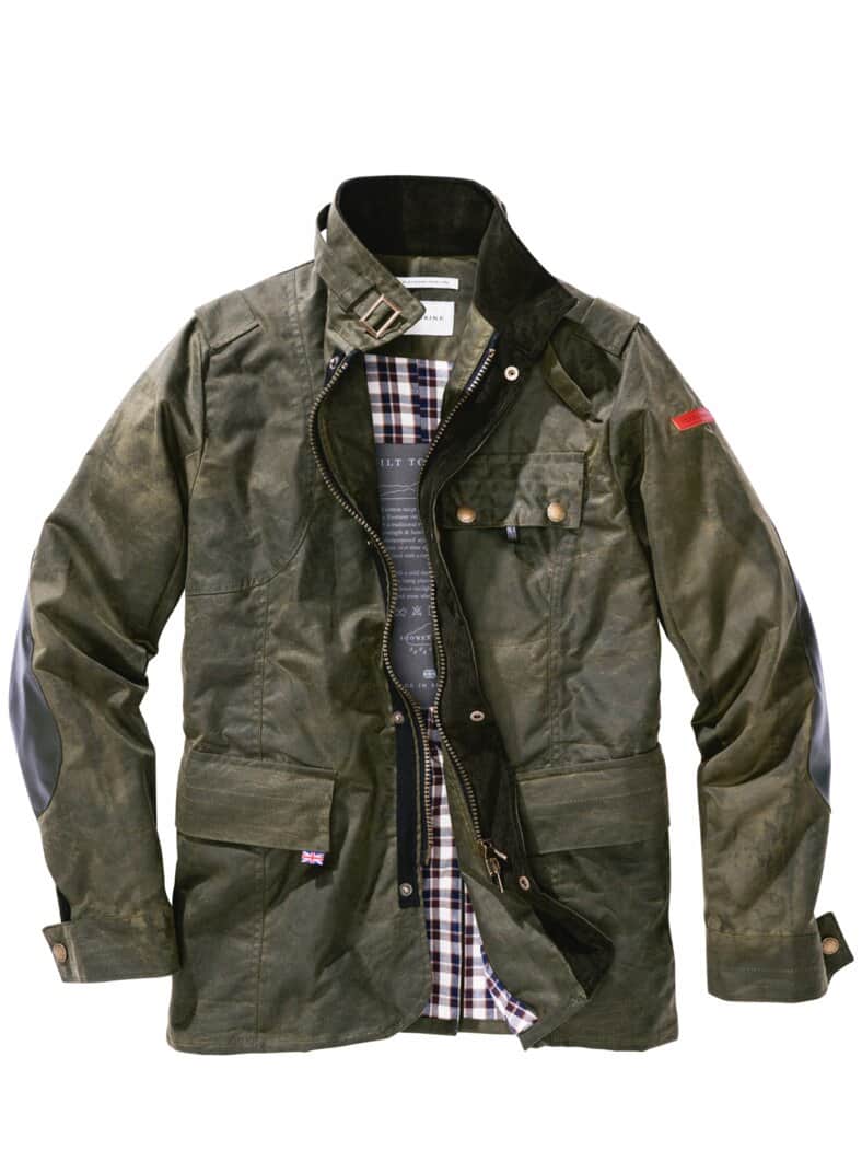 Wax-Fieldjacket Bexley SE olivgrün