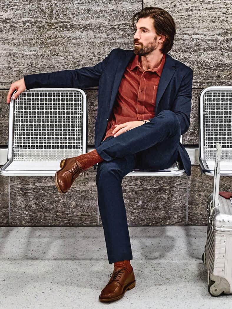 Outdoor-Anzugsakko tiefblau