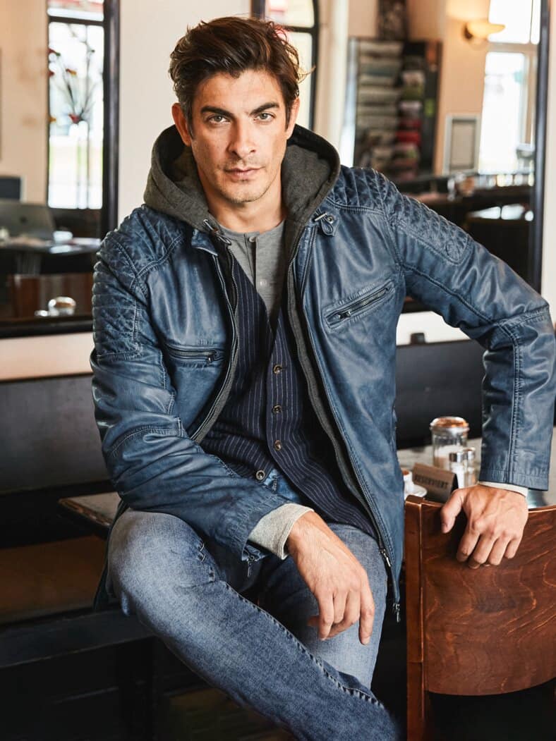 Lederjacke Figo denim