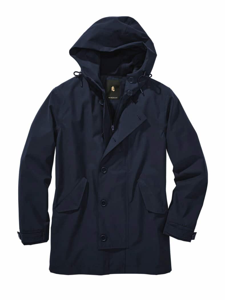 Doppelschlag-Regenjacke navy