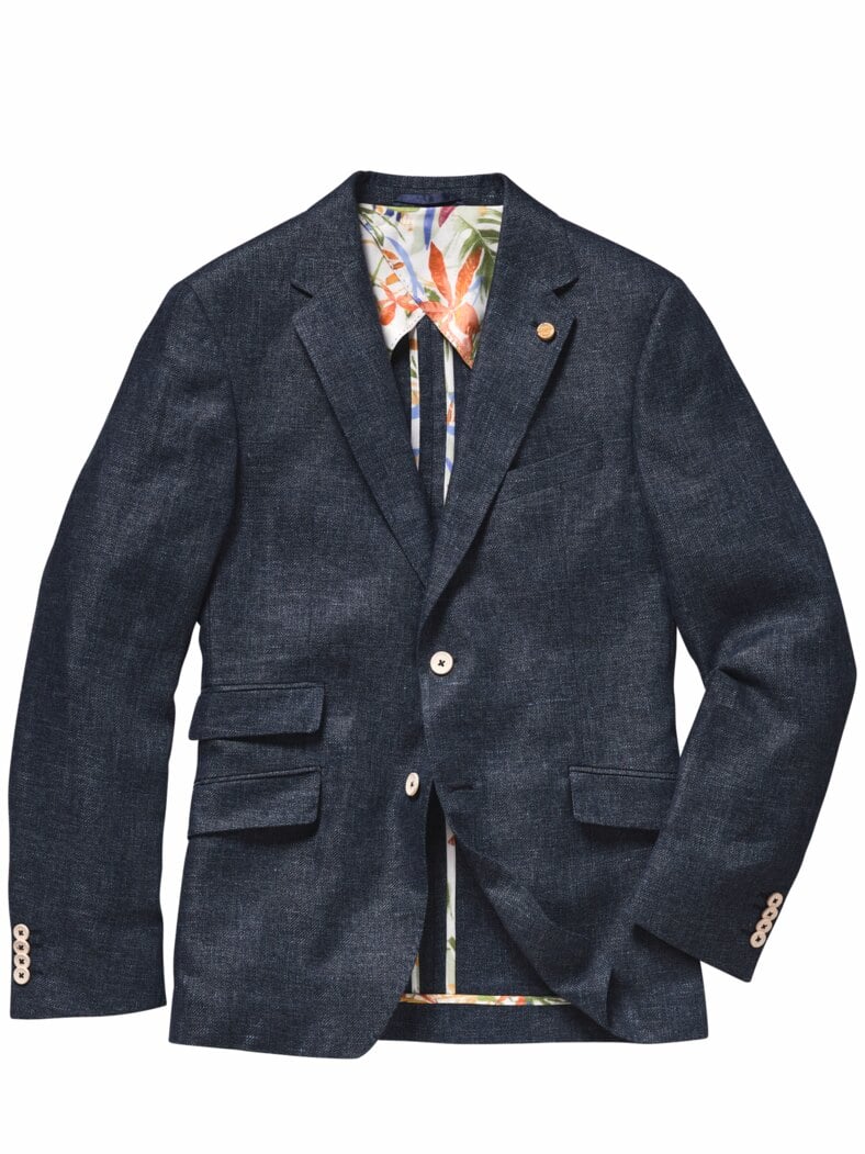 Toskana-Leinenanzugsakko toskana-blau