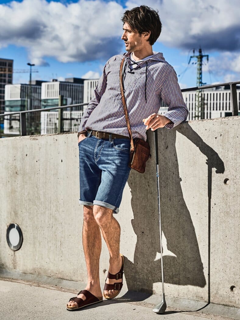 Denim-Joggshorts 2.0 stahlblau