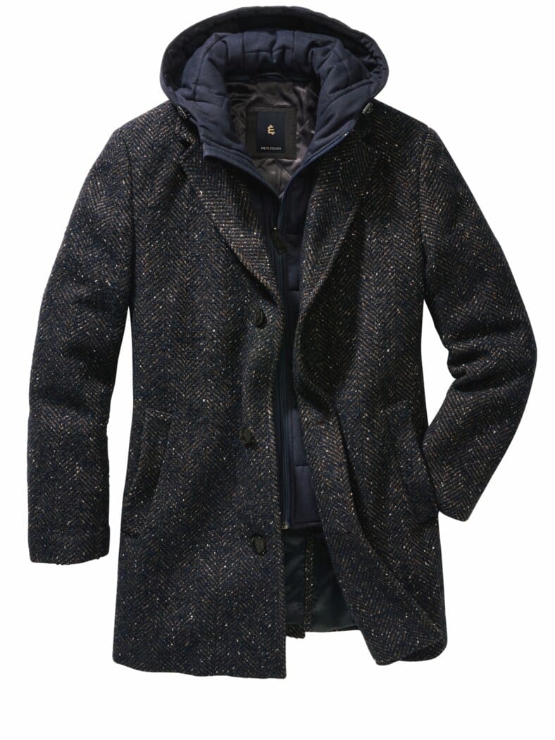 Veranlagter Mantel tiefblau